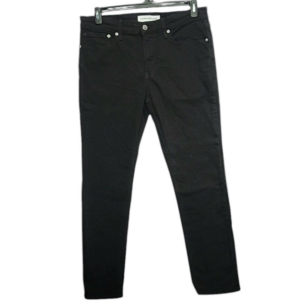 CALVIN KLEIN JEANS MENS DENIM BLACK SLIM JEANS W32 X L30 - Picture 4 of 16